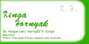 kinga hornyak business card